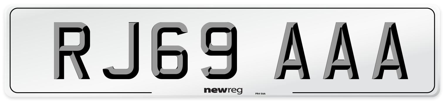 RJ69 AAA Number Plate from New Reg